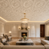 Ceiling Panels by Exclusive Corner - Matt White Medallion Design | 60 x 60 cm ( 2 x 2 ft)