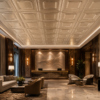 quadric MC Ceiling Panels by Exclusive Corner - Metallic Coffee Quadric Design | 60 x 60 cm ( 2 x 2 ft)