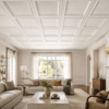 quadric MW Ceiling Panels by Exclusive Corner - Matt White Quadric Design | 60 x 60 cm ( 2 x 2 ft)