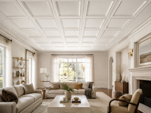 quadric MW Ceiling Panels by Exclusive Corner - Matt White Quadric Design | 60 x 60 cm ( 2 x 2 ft)