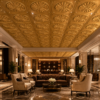 Ceiling Panels by Exclusive Corner - Champagne Gold Radial Design | 60 x 60 cm ( 2 x 2 ft)