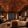 Ceiling Panels by Exclusive Corner - Red Copper Radial Design | 60 x 60 cm ( 2 x 2 ft)