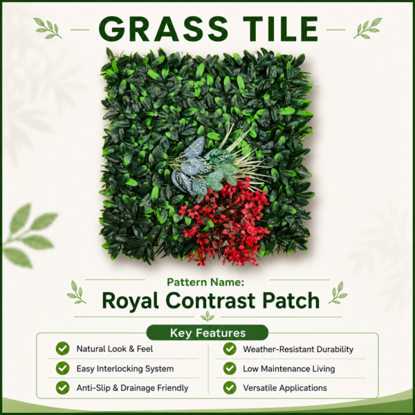 Grass Tiles by Vertical Garden - Royal Contrast | 50 x 50 cm